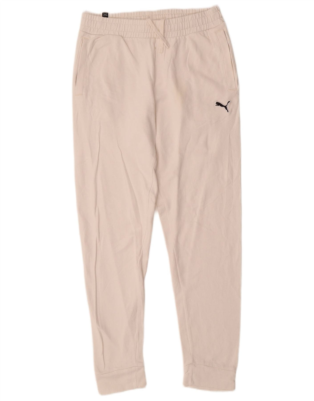 Puma Womens Tracksuit Trousers Joggers UK 14 Medium  White Cotton