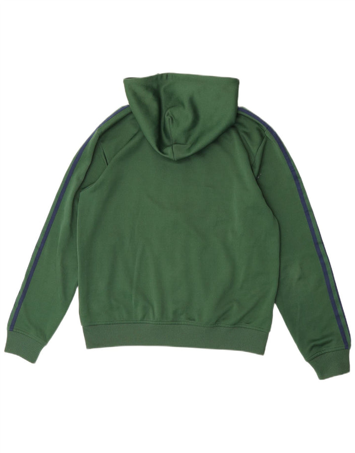 Adidas Mens Graphic Zip Hoodie Sweater Medium Green Polyester