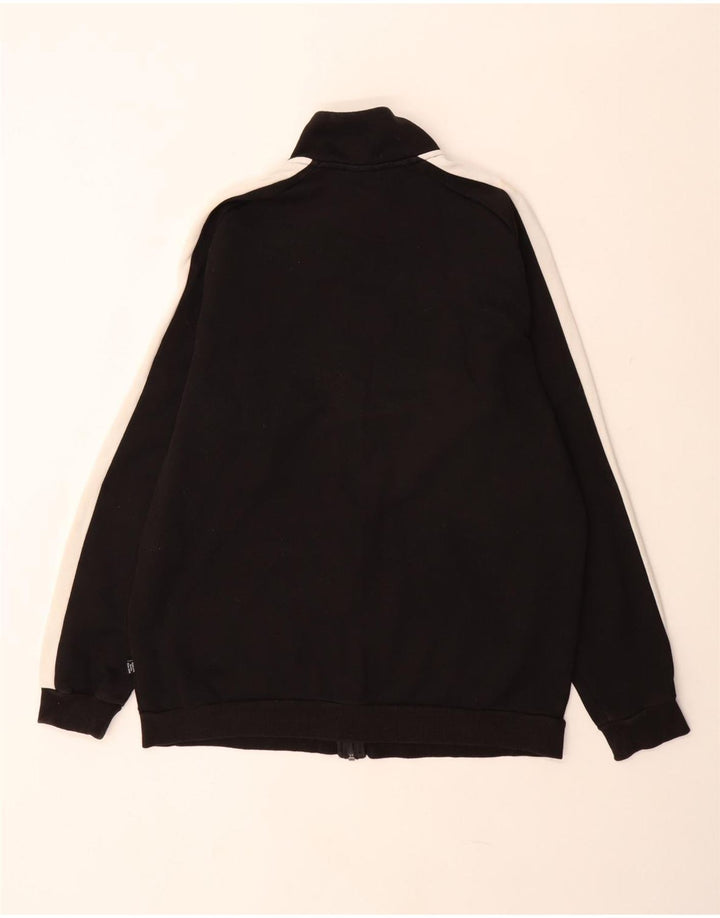 PUMA Mens Tracksuit Top Jacket Medium Black Colourblock Cotton