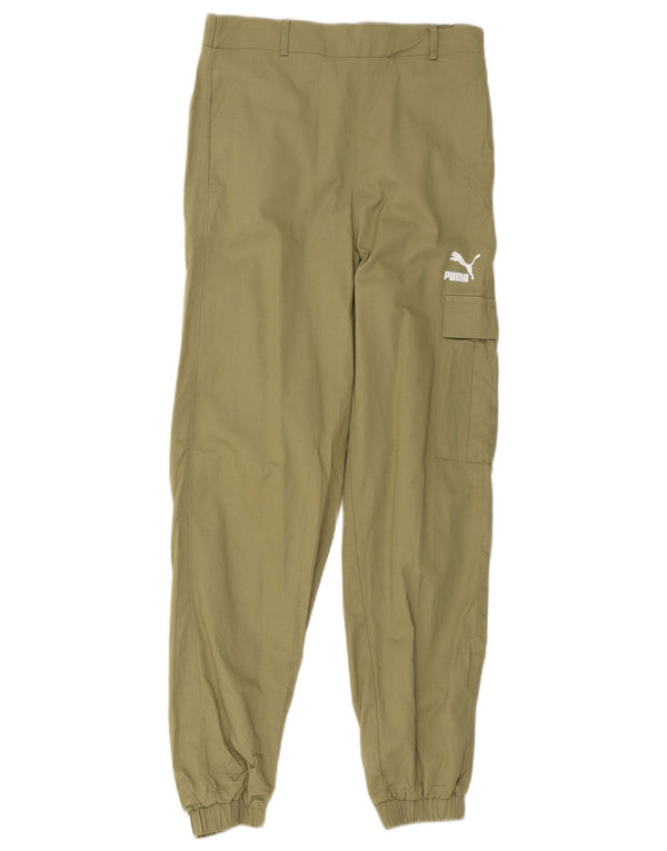 Puma Womens Joggers Cargo Trousers Small W28 L28 Khaki Cotton