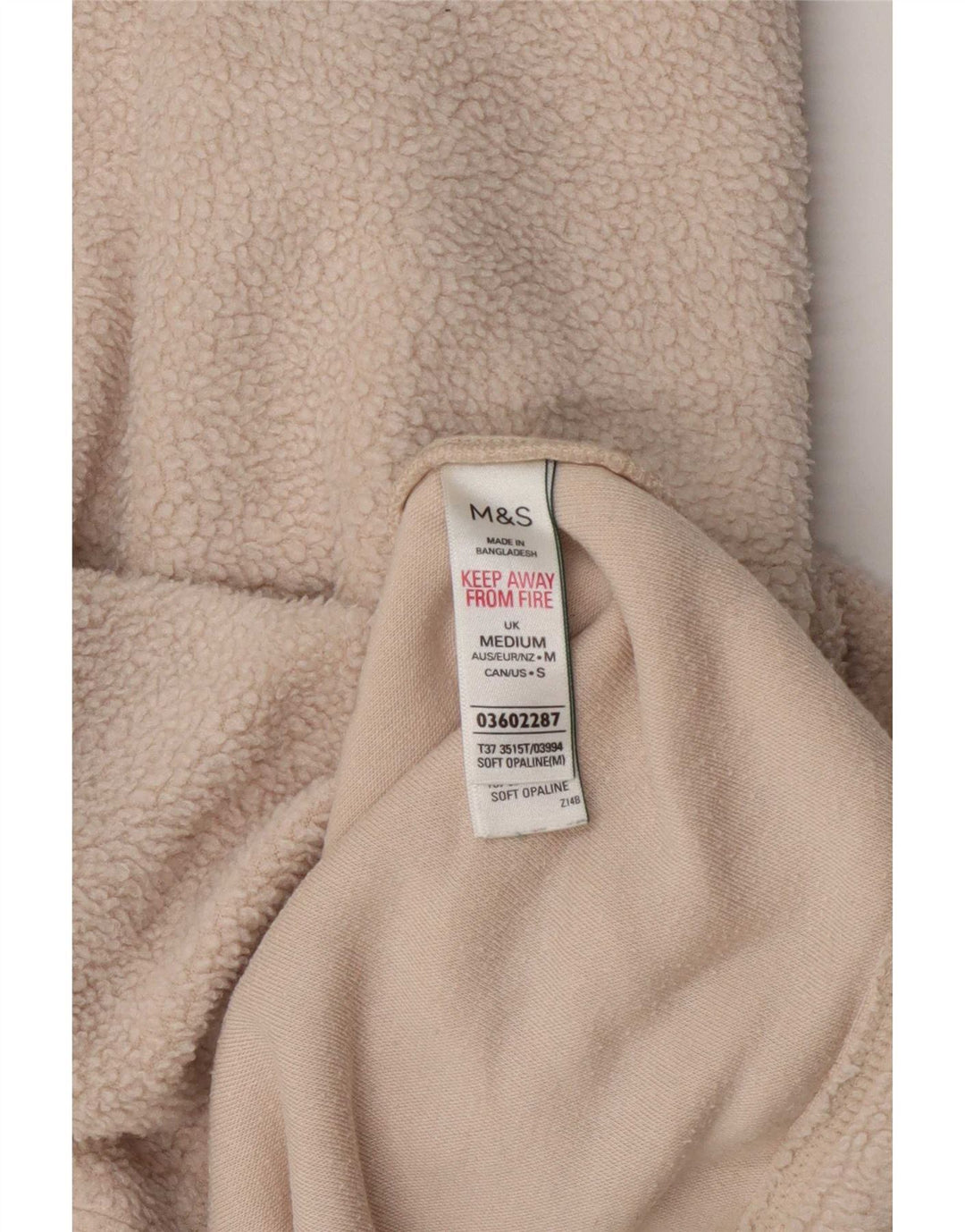 Marks & Spencer Womens Roll Neck Fleece Jumper UK 14 Medium Beige