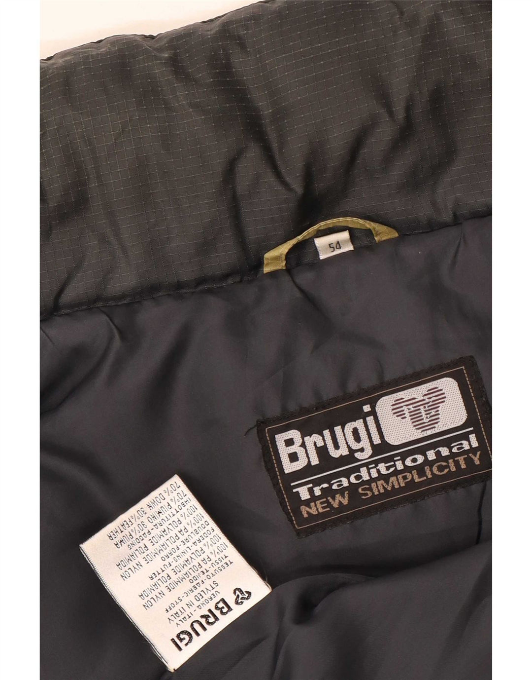 Brugi Mens Padded Gilet IT 54 2XL Yellow Polyamide