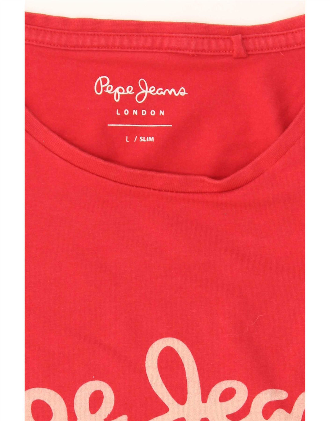 PEPE Jeans Mens Slim Fit Graphic T-Shirt Top Large Red
