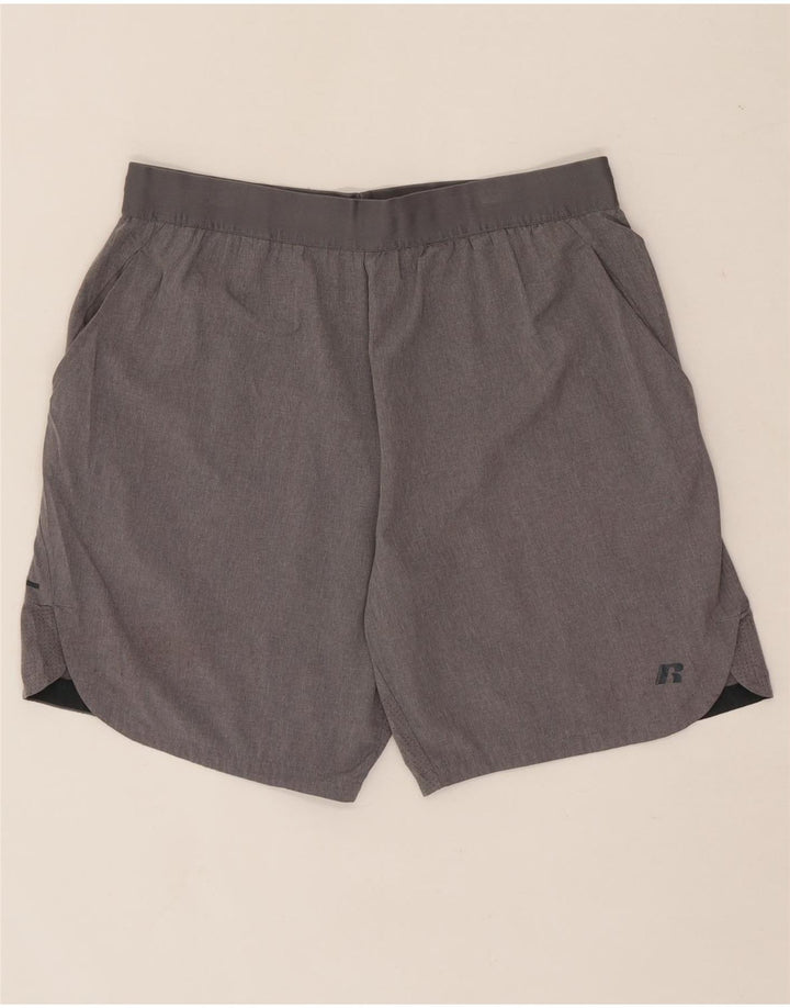 RUSSELL ATHLETIC Mens Sport Shorts Large Grey Polyester Vintage Russell Athletic and Second-Hand Russell Athletic from Messina Hembry 
