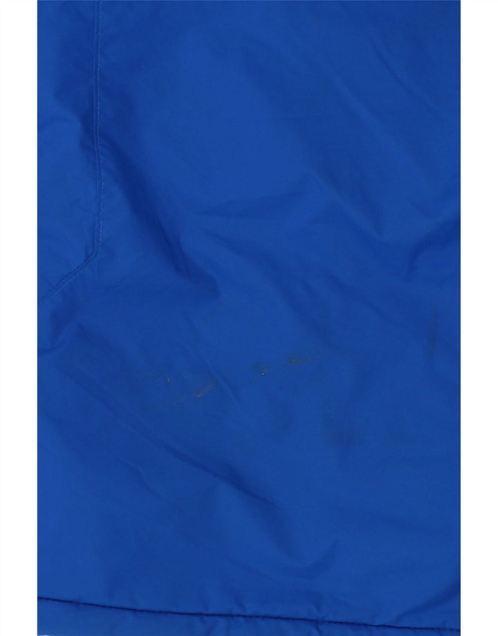 COLUMBIA Boys Hooded Windbreaker Coat 7-8 Years Small Blue Nylon Vintage Columbia and Second-Hand Columbia from Messina Hembry 