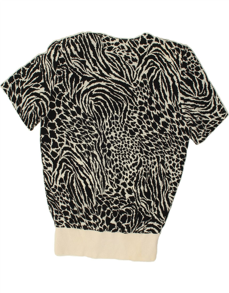 YESSICA Womens Oversized Blouse Top EU 36 Small Black Animal Print | Vintage Yessica | Thrift | Second-Hand Yessica | Used Clothing | Messina Hembry 