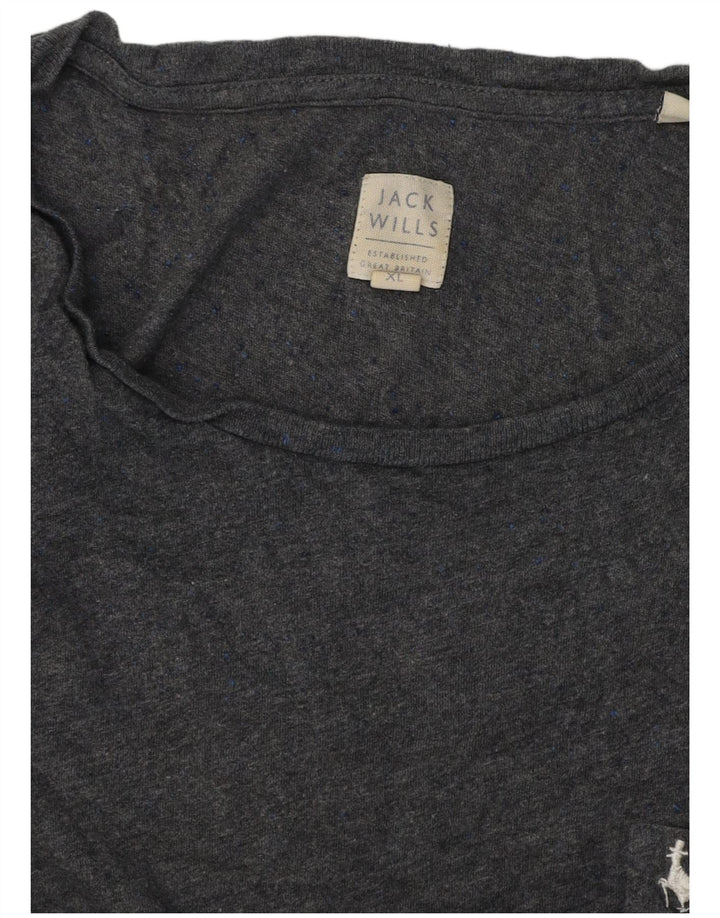 Jack Wills Mens T-Shirt Top XL Grey Flecked