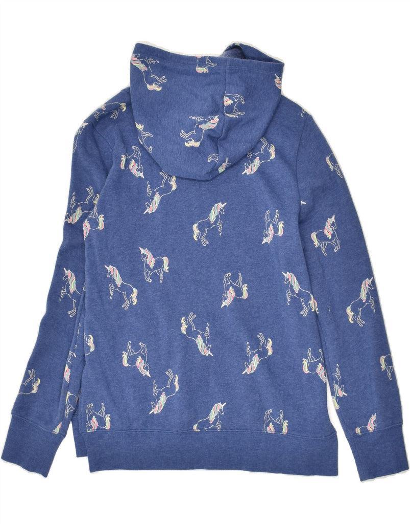 OSH KOSH Girls Graphic Hoodie Jumper 13-14 Years Navy Blue Animal Print | Vintage Osh Kosh | Thrift | Second-Hand Osh Kosh | Used Clothing | Messina Hembry 