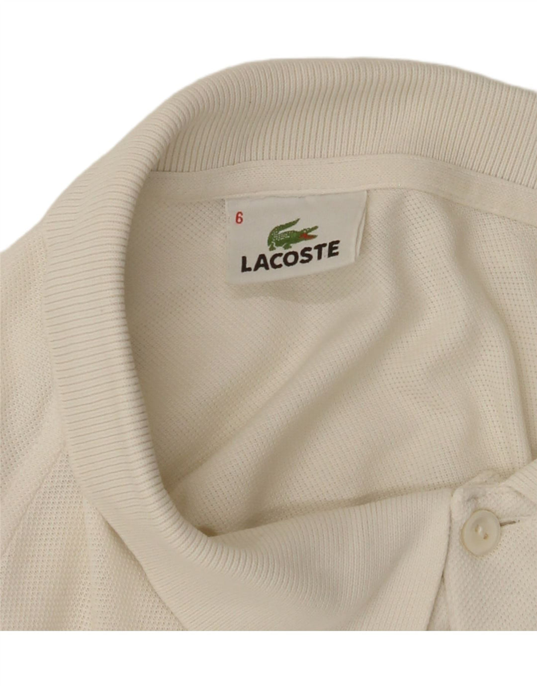 LACOSTE Mens Polo Shirt Size 6 XL White Vintage Lacoste and Second-Hand Lacoste from Messina Hembry 
