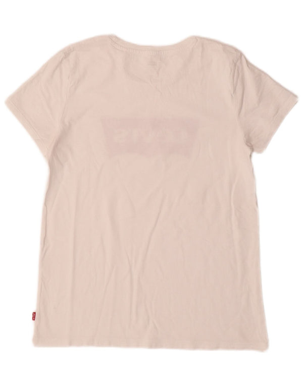 Levi's Womens Graphic T-Shirt Top UK 10 Small White