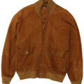 Conbipel Mens Suede Bomber Jacket IT 52 Large Brown Leather