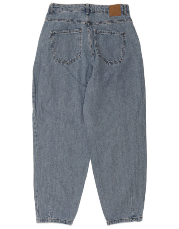Zara Womens Balloon High Waist Jeans UK 36 XS W26 L27 Blue Cotton