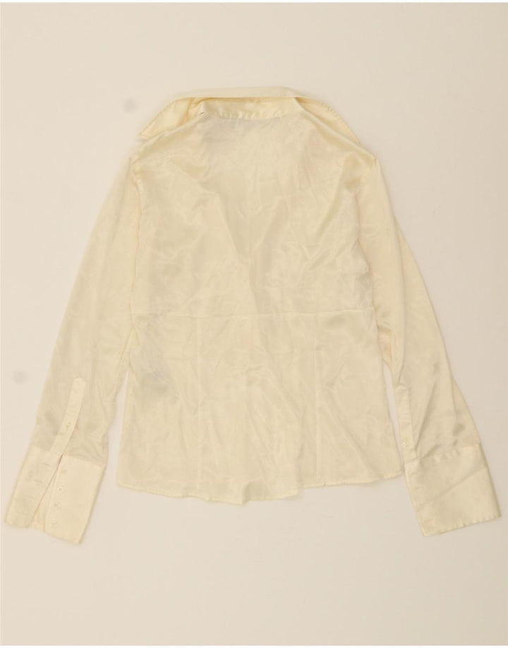 ZARA Womens Pullover Shirt Blouse UK 14 Large Off White Polyester Vintage Zara and Second-Hand Zara from Messina Hembry 