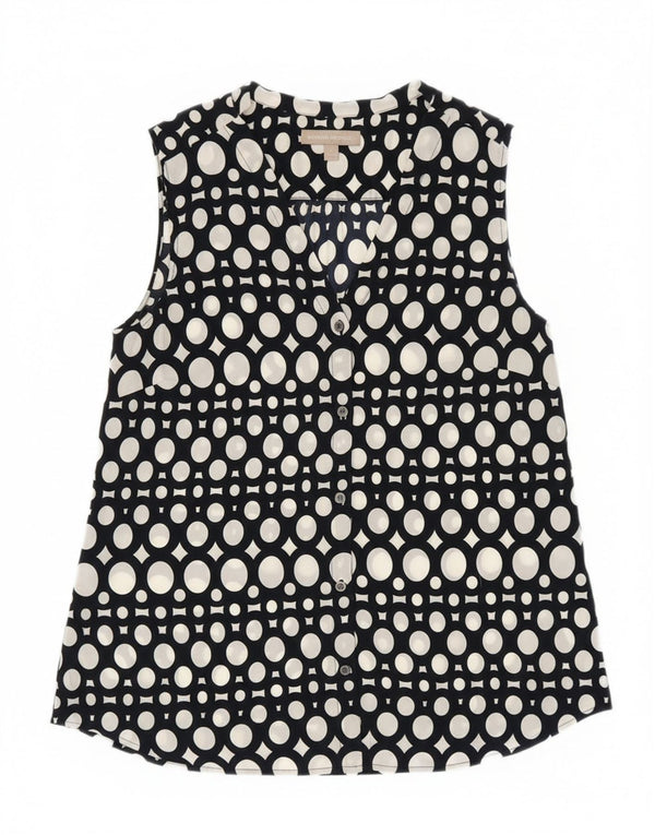 Banana Republic Womens Longline See Through Shirt Blouse UK 14 Large Black