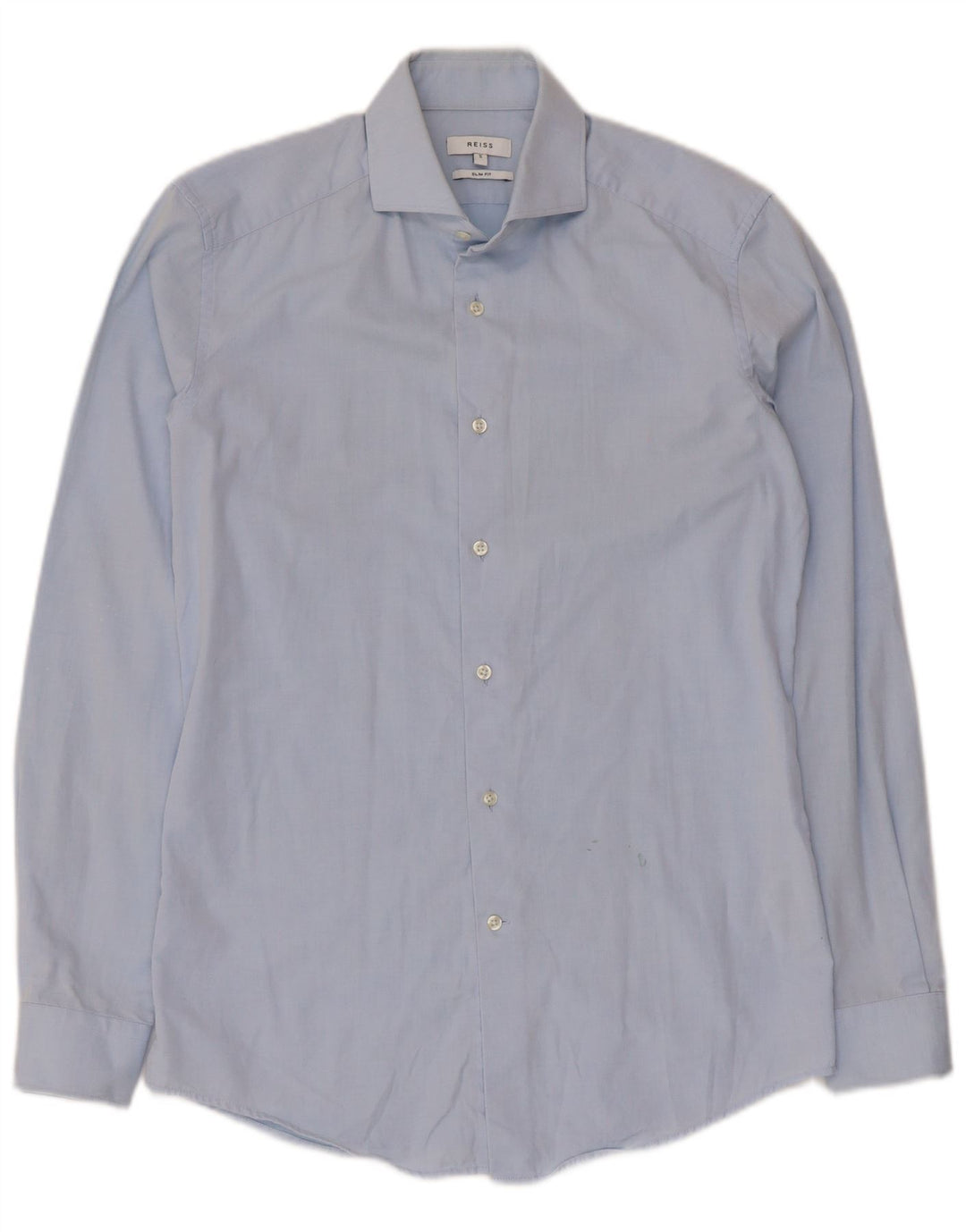 Reiss Mens Slim Fit Shirt Small Blue Cotton