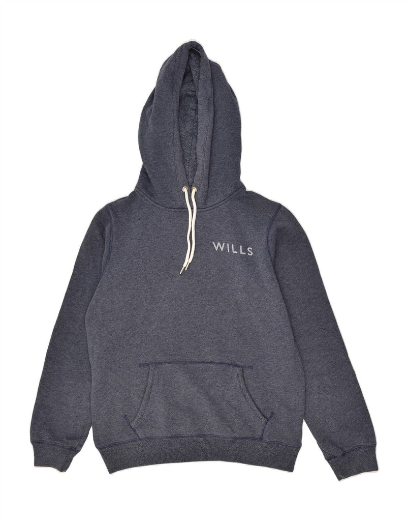 JACK WILLS Womens Hoodie Jumper UK 12 Medium Navy Blue Cotton | Vintage Jack Wills | Thrift | Second-Hand Jack Wills | Used Clothing | Messina Hembry 