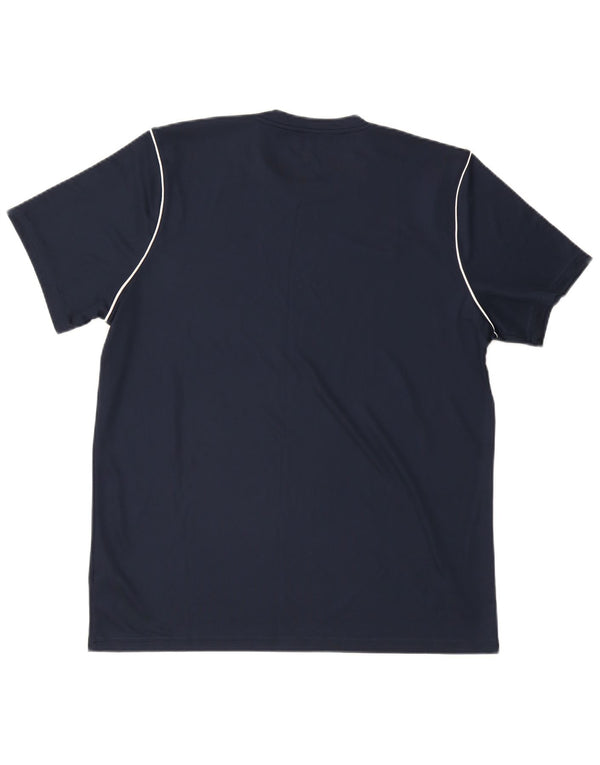 Nike Mens Dri Fit Slim Fit T-Shirt Top XL Navy Blue Polyester