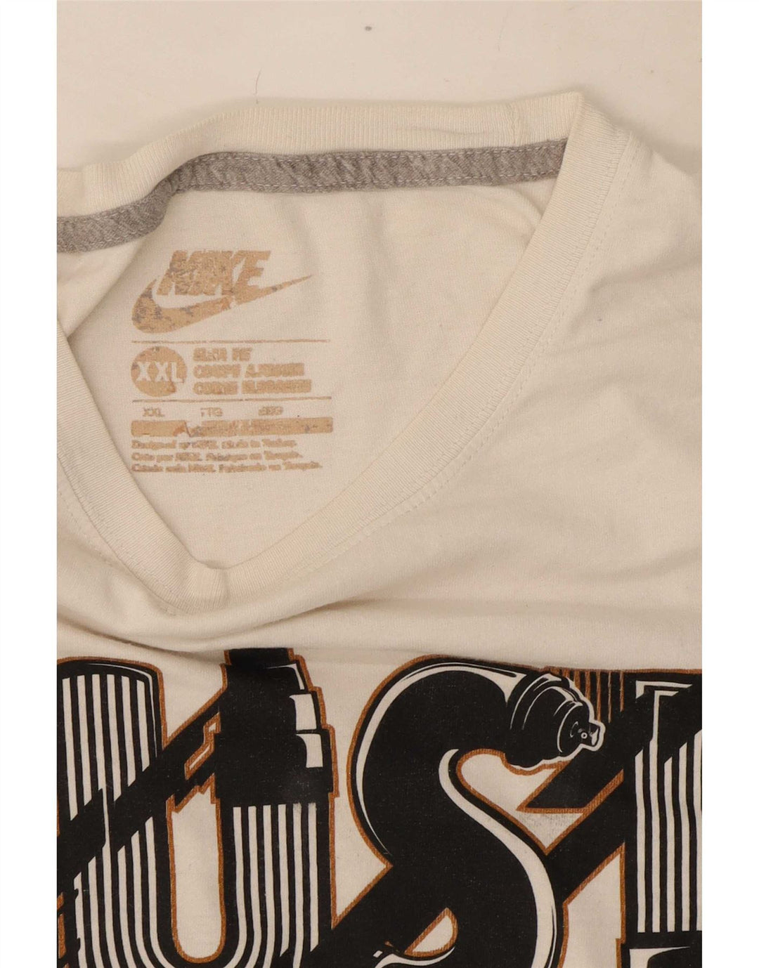 Nike Mens Slim Fit Graphic T-Shirt Top 2XL White