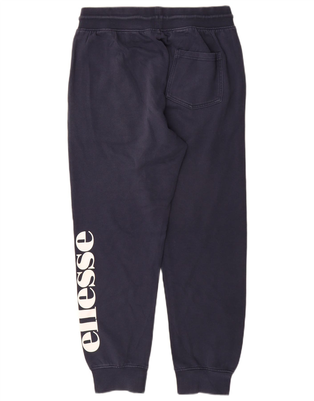 Ellesse Mens Graphic Tracksuit Trousers Joggers Medium Navy Blue Cotton