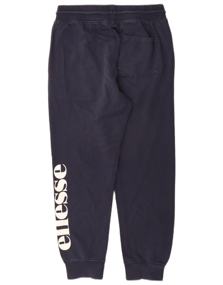 Ellesse Mens Graphic Tracksuit Trousers Joggers Medium Navy Blue Cotton