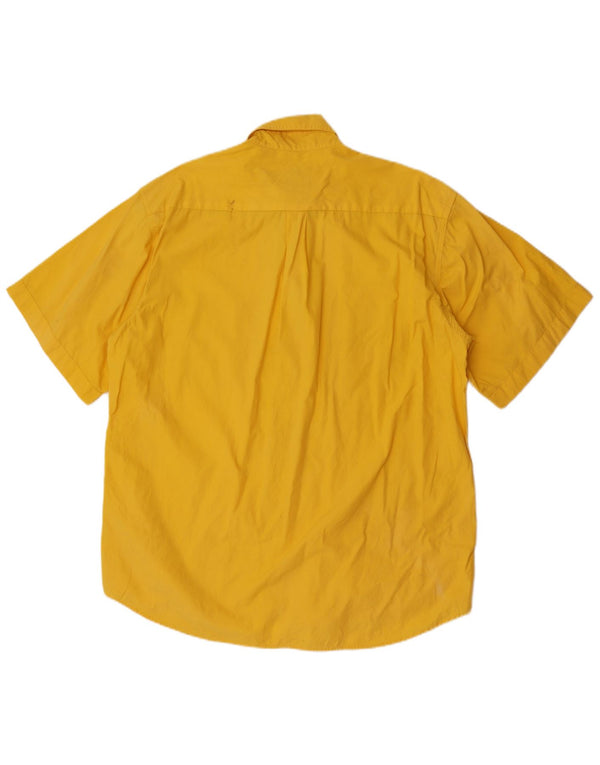 Levi's Mens Short Sleeve Shirt Large Yellow Cotton