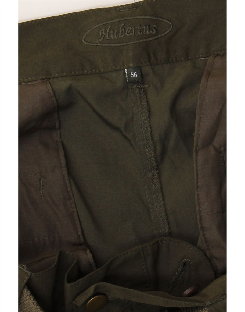 HUBERTUS Mens Straight Cargo Trousers IT 56 3XL W40 L32 Khaki Cotton Vintage Hubertus and Second-Hand Hubertus from Messina Hembry 