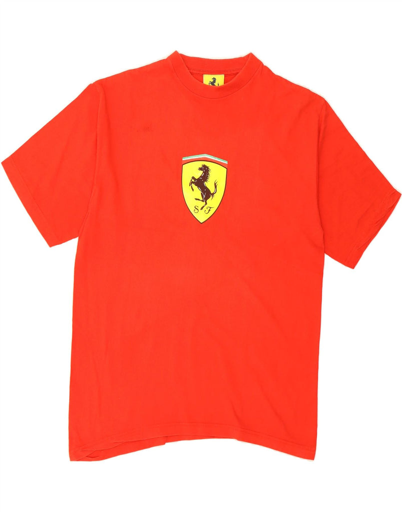 FERRARI Mens Graphic T-Shirt Top XL Red Cotton Vintage Ferrari and Second-Hand Ferrari from Messina Hembry 