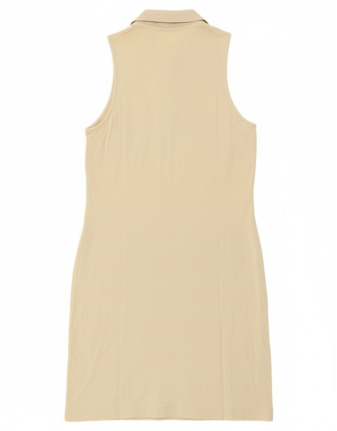 Fila Womens Sleeveless Polo Dress IT 44 Medium Beige Cotton