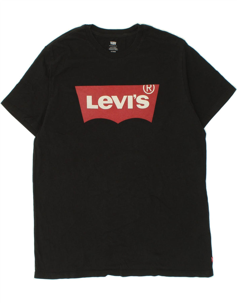 LEVI'S Mens Graphic T-Shirt Top XL Black Cotton | Vintage Levi's | Thrift | Second-Hand Levi's | Used Clothing | Messina Hembry 