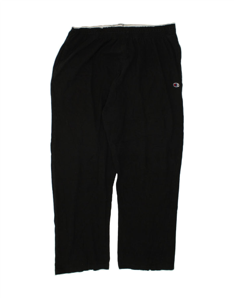 CHAMPION Mens Tracksuit Trousers 2XL Black Cotton | Vintage Champion | Thrift | Second-Hand Champion | Used Clothing | Messina Hembry 