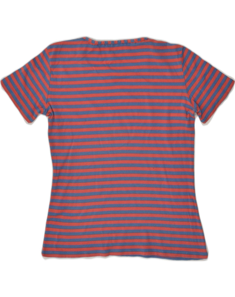 MAX & CO. Womens T-Shirt Top UK 12 Medium Red Striped | Vintage Max & Co. | Thrift | Second-Hand Max & Co. | Used Clothing | Messina Hembry 