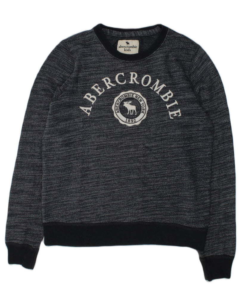 ABERCROMBIE & FITCH Boys Graphic Sweatshirt Jumper 13-14 Years Navy Blue | Vintage Abercrombie & Fitch | Thrift | Second-Hand Abercrombie & Fitch | Used Clothing | Messina Hembry 