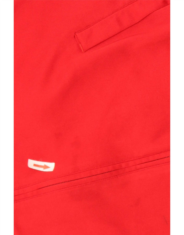 Adidas Mens Tracksuit Top Jacket UK 40/42 Medium Red Colourblock Polyester