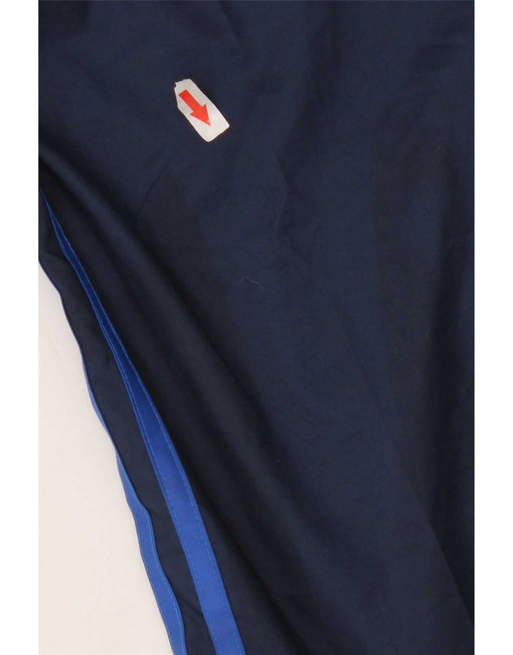 Adidas Mens Graphic Hooded Tracksuit Top Jacket Medium Navy Blue Polyester