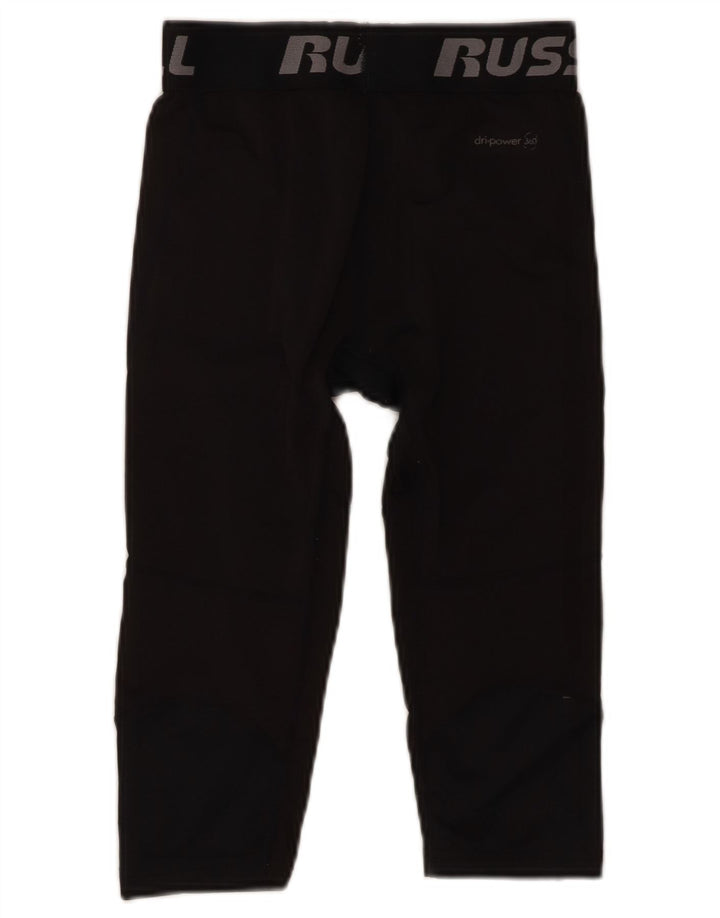 Russell Athletic Boys Graphic Capri Leggings 10-11 Years Large Black
