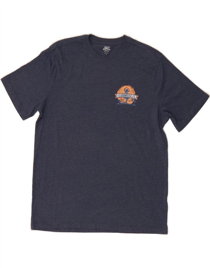 IZOD Mens Relaxed Fit Graphic T-Shirt Top Large Navy Blue Vintage Izod and Second-Hand Izod from Messina Hembry 
