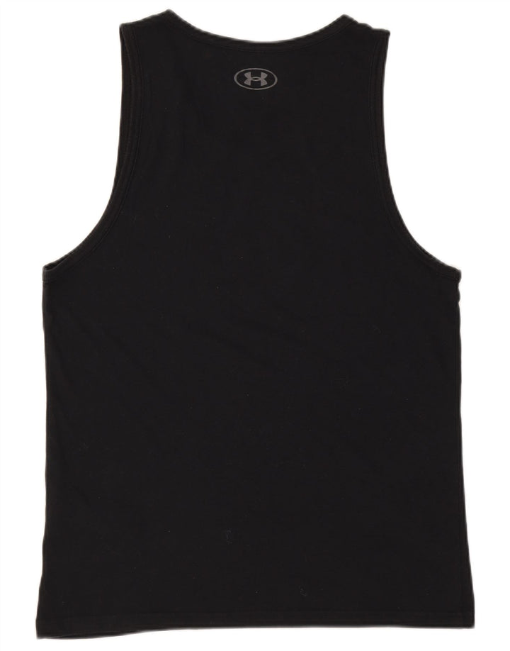 UNDER ARMOUR Mens Heat Gear Graphic Vest Top Medium Black Cotton