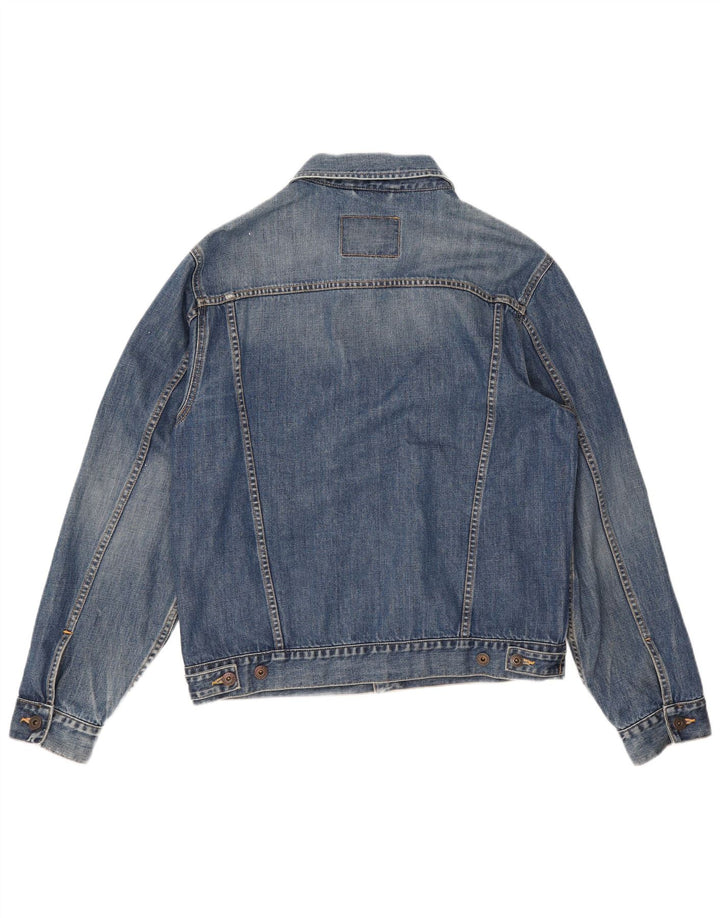 Marks & Spencer Mens Denim Jacket UK 38 Medium Blue Cotton