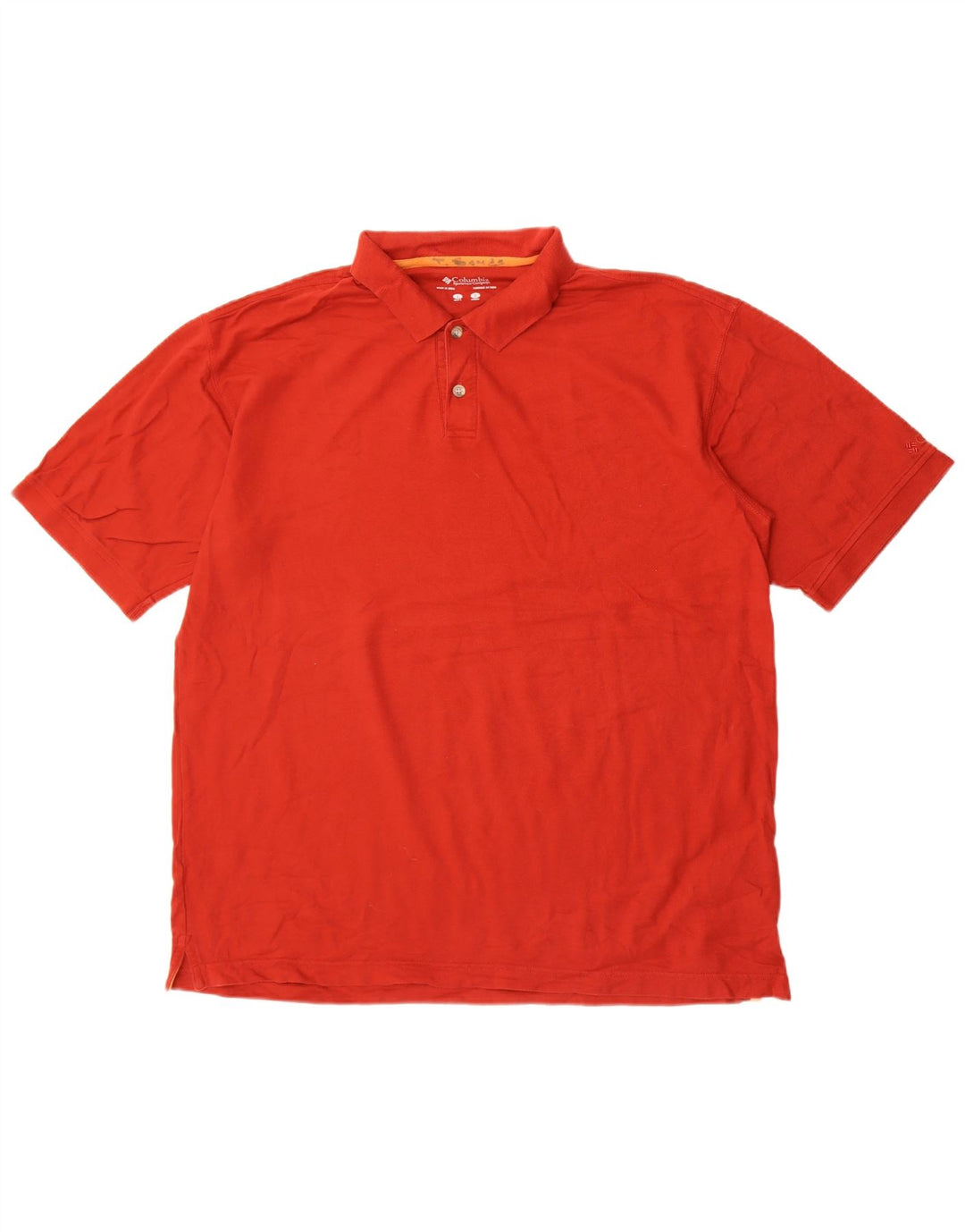Columbia Mens Polo Shirt Large Red Cotton