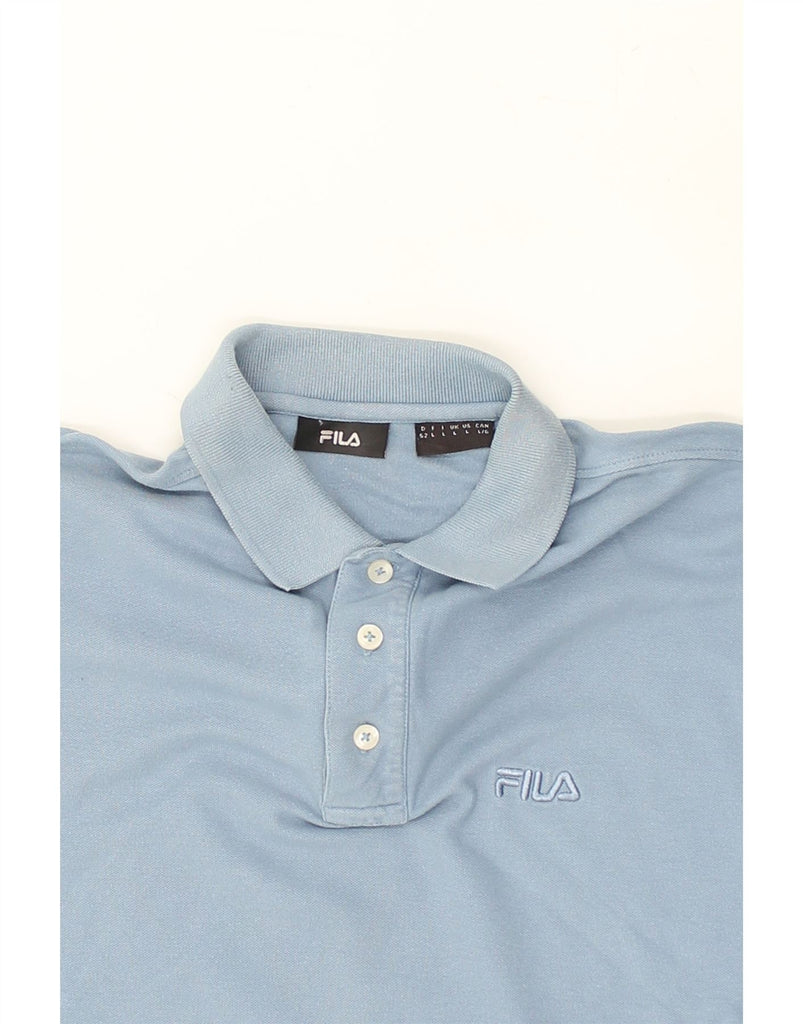 FILA Mens Polo Shirt Large Blue Cotton | Vintage Fila | Thrift | Second-Hand Fila | Used Clothing | Messina Hembry 