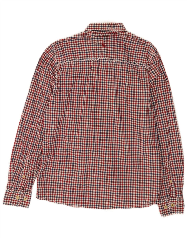 Fat Face Mens Shirt Small Red Gingham Cotton