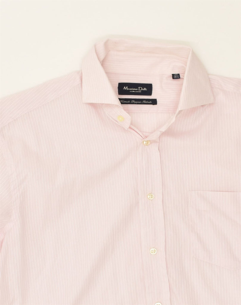 MASSIMO DUTTI Mens Shirt Size 15 1/2 Medium Pink Pinstripe Cotton | Vintage Massimo Dutti | Thrift | Second-Hand Massimo Dutti | Used Clothing | Messina Hembry 