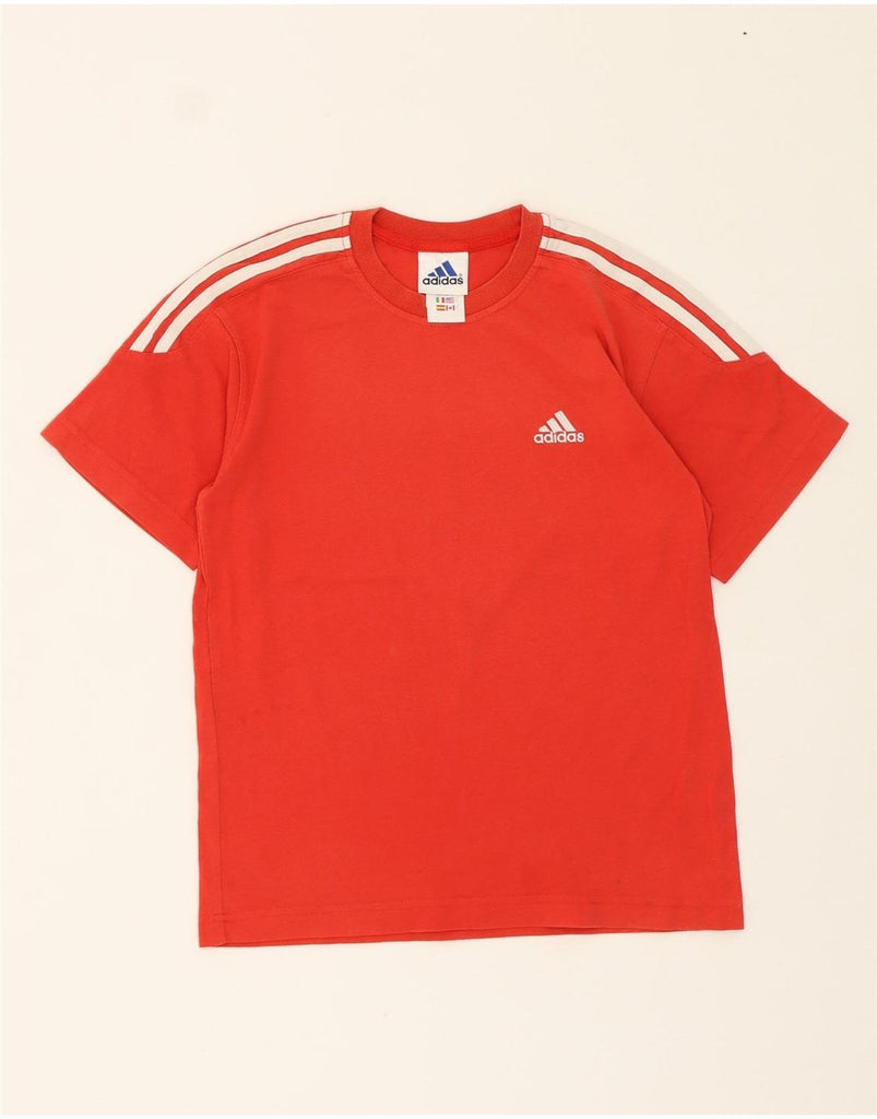ADIDAS Boys T-Shirt Top 11-12 Years Red Cotton Vintage Adidas and Second-Hand Adidas from Messina Hembry 
