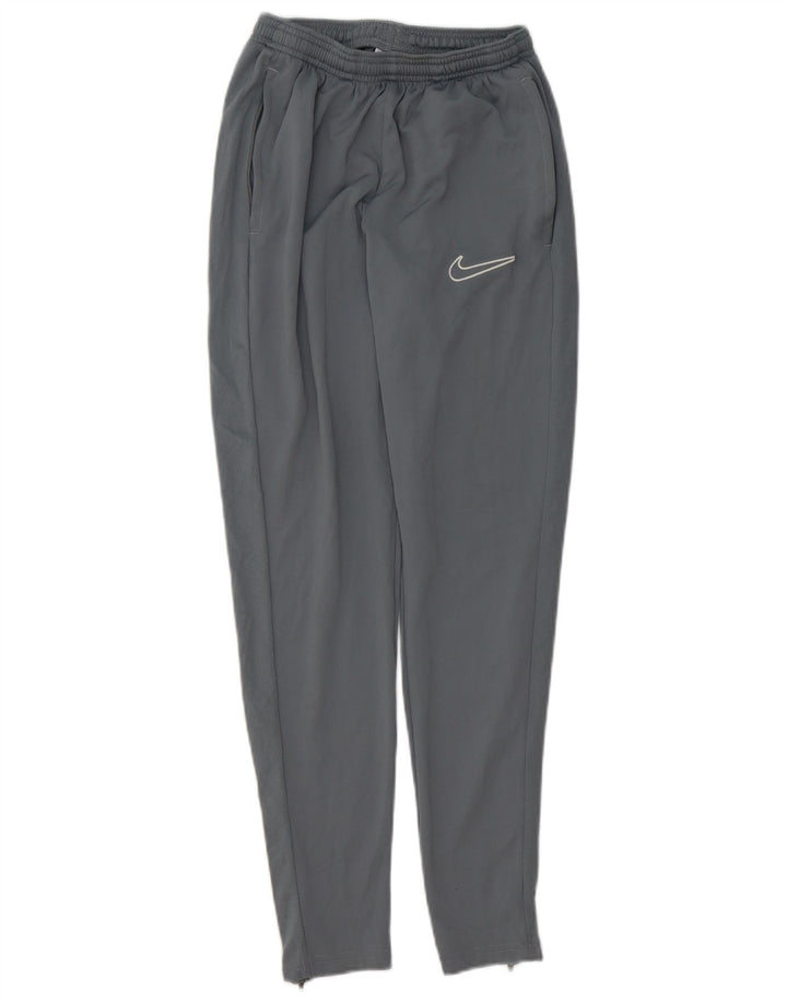 Nike Mens Dri Fit Tracksuit Trousers Small Grey Polyester