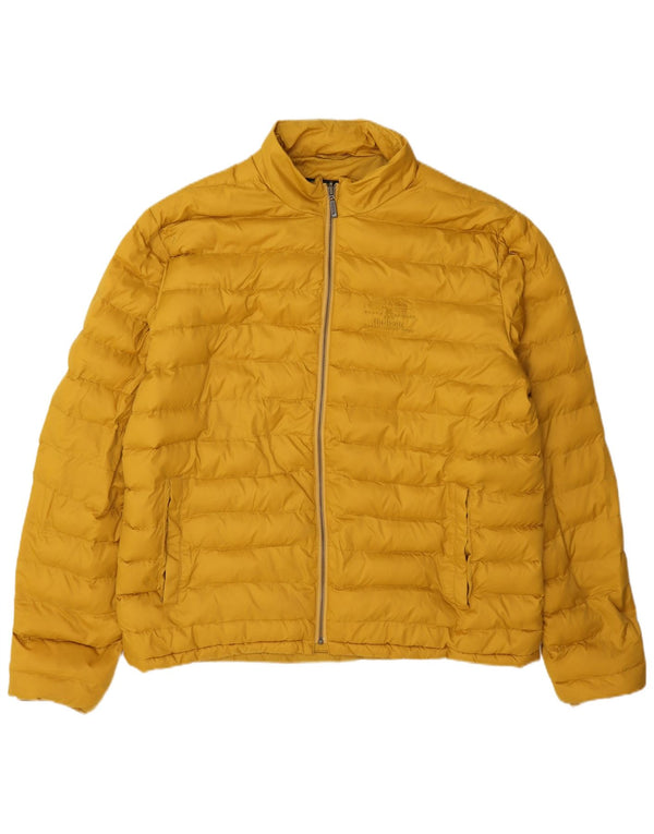 Barbour Mens Padded Jacket UK 44 2XL Yellow Polyamide