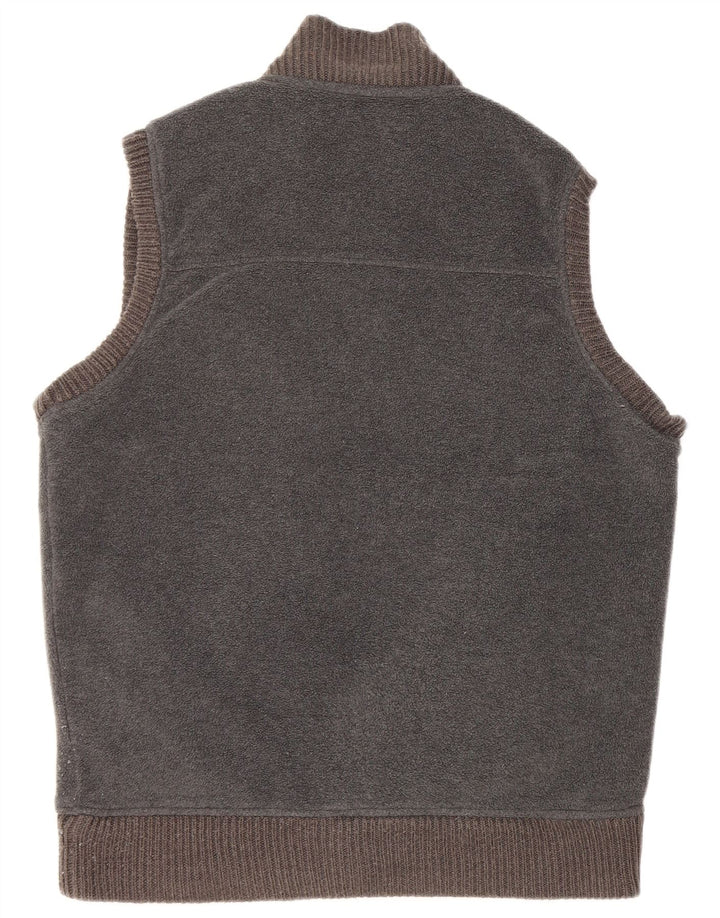 JAMES PRINGLE Mens Fleece Gilet UK 38 Medium Grey Polyester