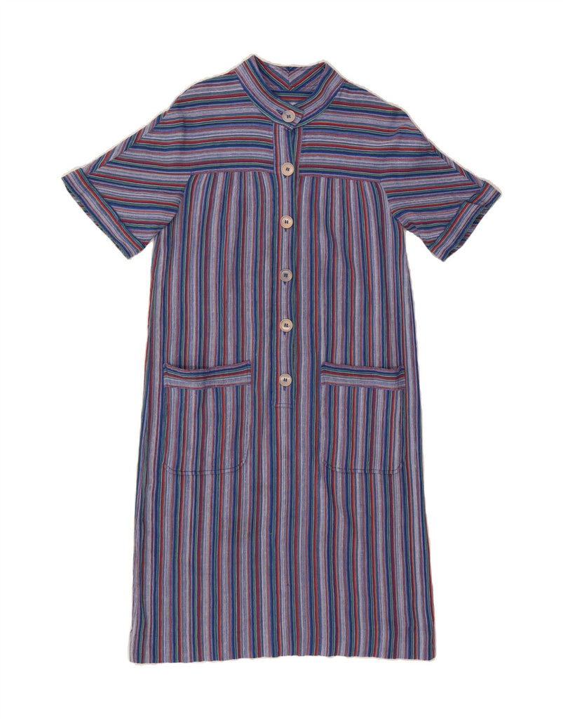 CELINE Womens Short Sleeves Tent Dress UK 12 Medium Multicoloured Striped Vintage Celine and Second-Hand Celine from Messina Hembry 