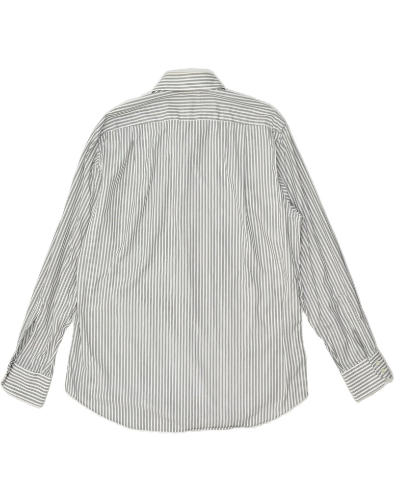 HUGO BOSS Mens Shirt Size 43 17 XL Grey Striped Cotton | Vintage Hugo Boss | Thrift | Second-Hand Hugo Boss | Used Clothing | Messina Hembry 