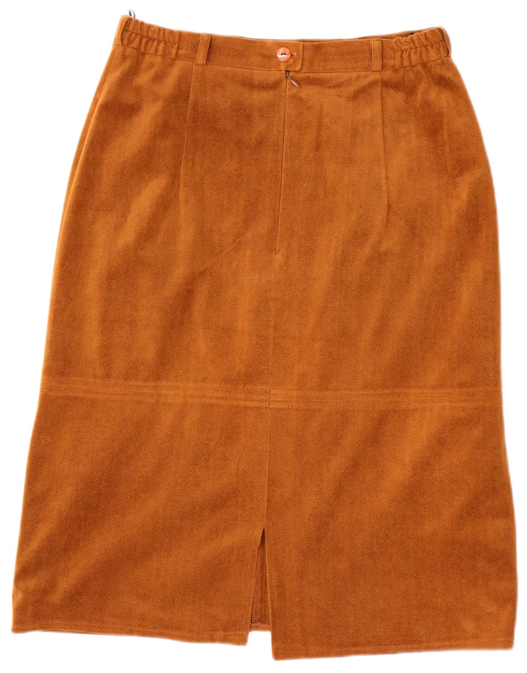 Vintage Womens Velour Straight Skirt Medium W28  Brown Polyester