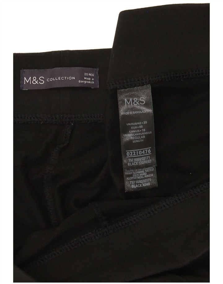 Marks & Spencer Womens Leggings UK 20 2XL Black Cotton